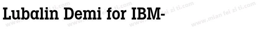 Lubalin Demi for IBM字体转换